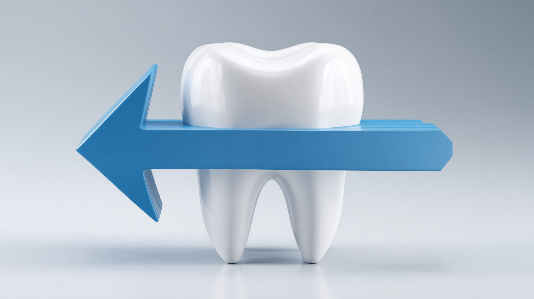 矯正後の歯が元に戻ろうと動くイメージ